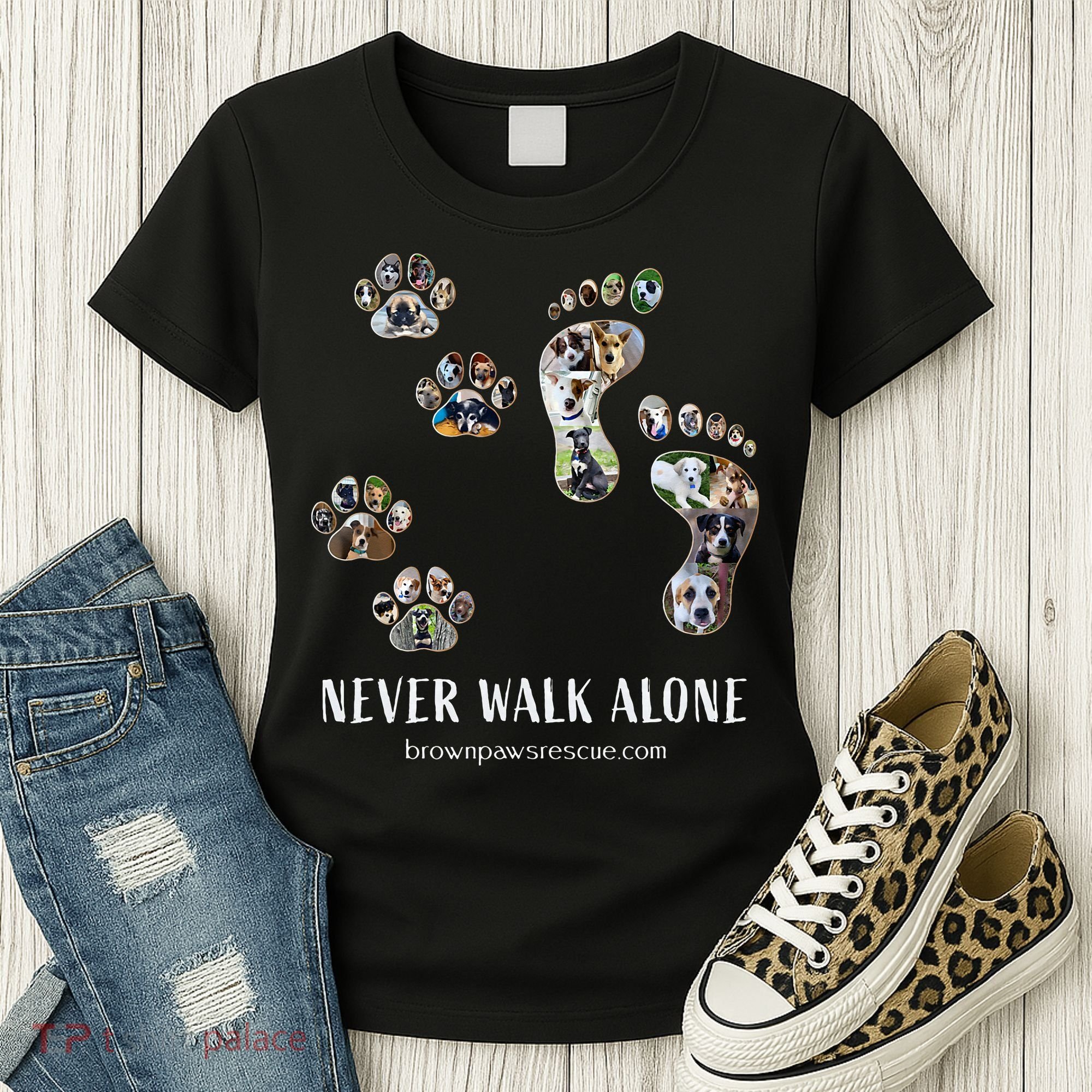 Brown Paws Dog Rescue Women's T-Shirt