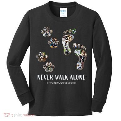 Brown Paws Dog Rescue Kids Long Sleeve Shirt