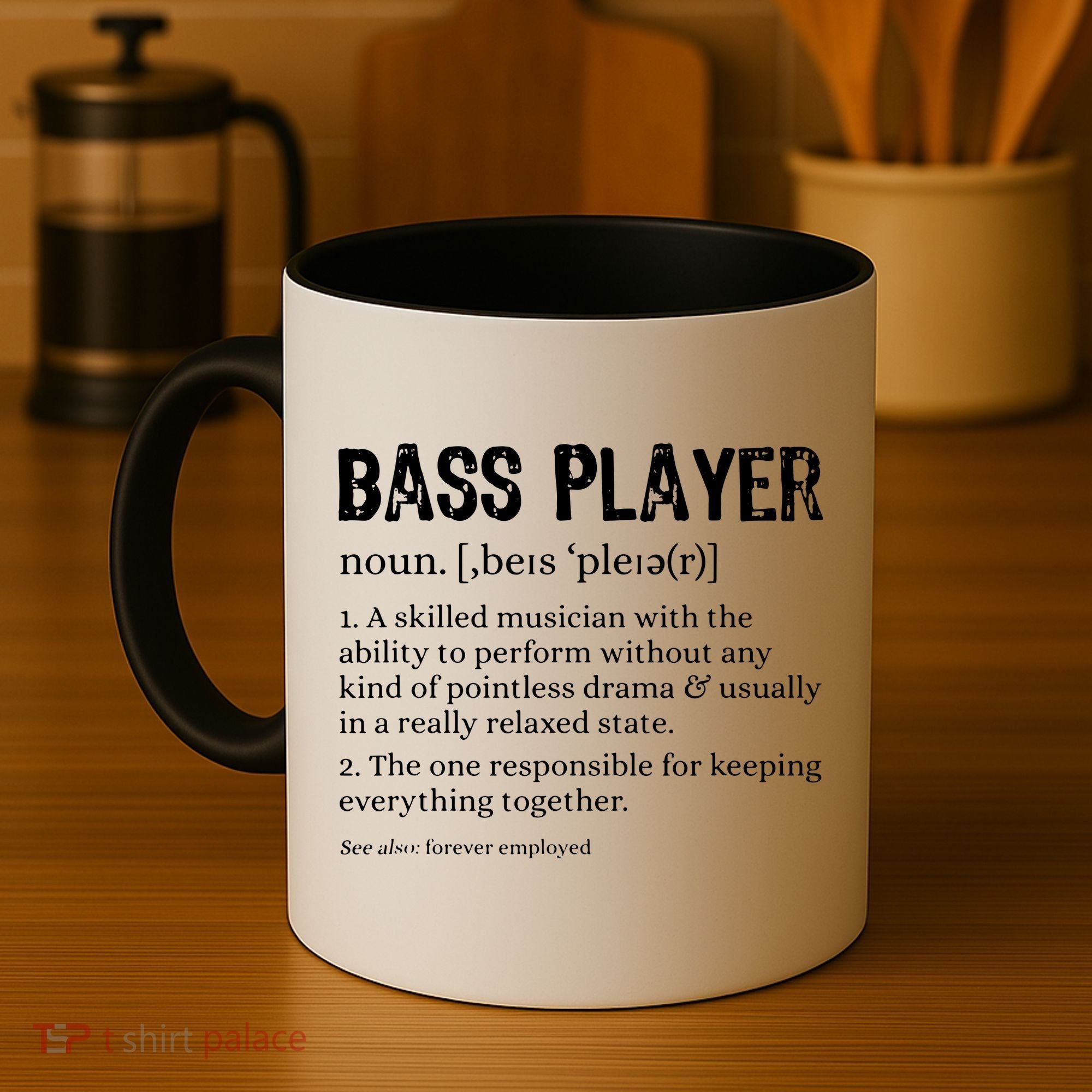 Bass Player Definition Bassist Gift For Musicians Coffee Mug
