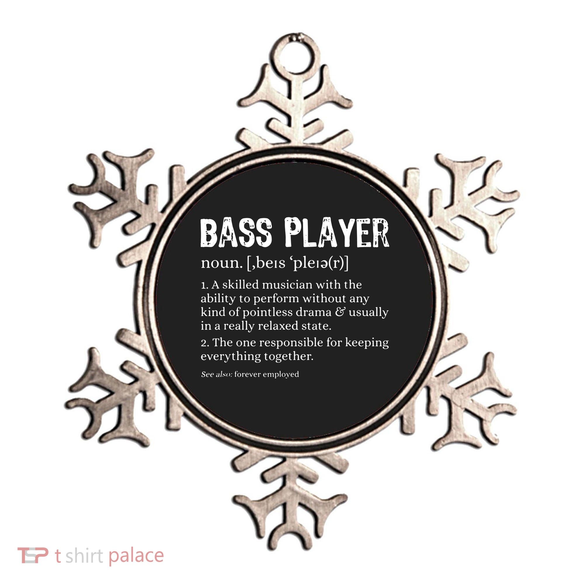 Bass Player Definition Bassist Gift For Musicians Ornament