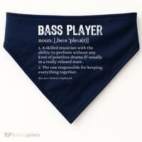 Bass Player Definition Bassist Gift For Musicians USA-Made Doggie Bandana thumb 0