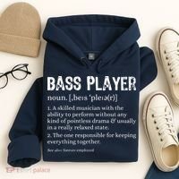 Bass Player Definition Bassist Gift For Musicians Hoodie thumb 4