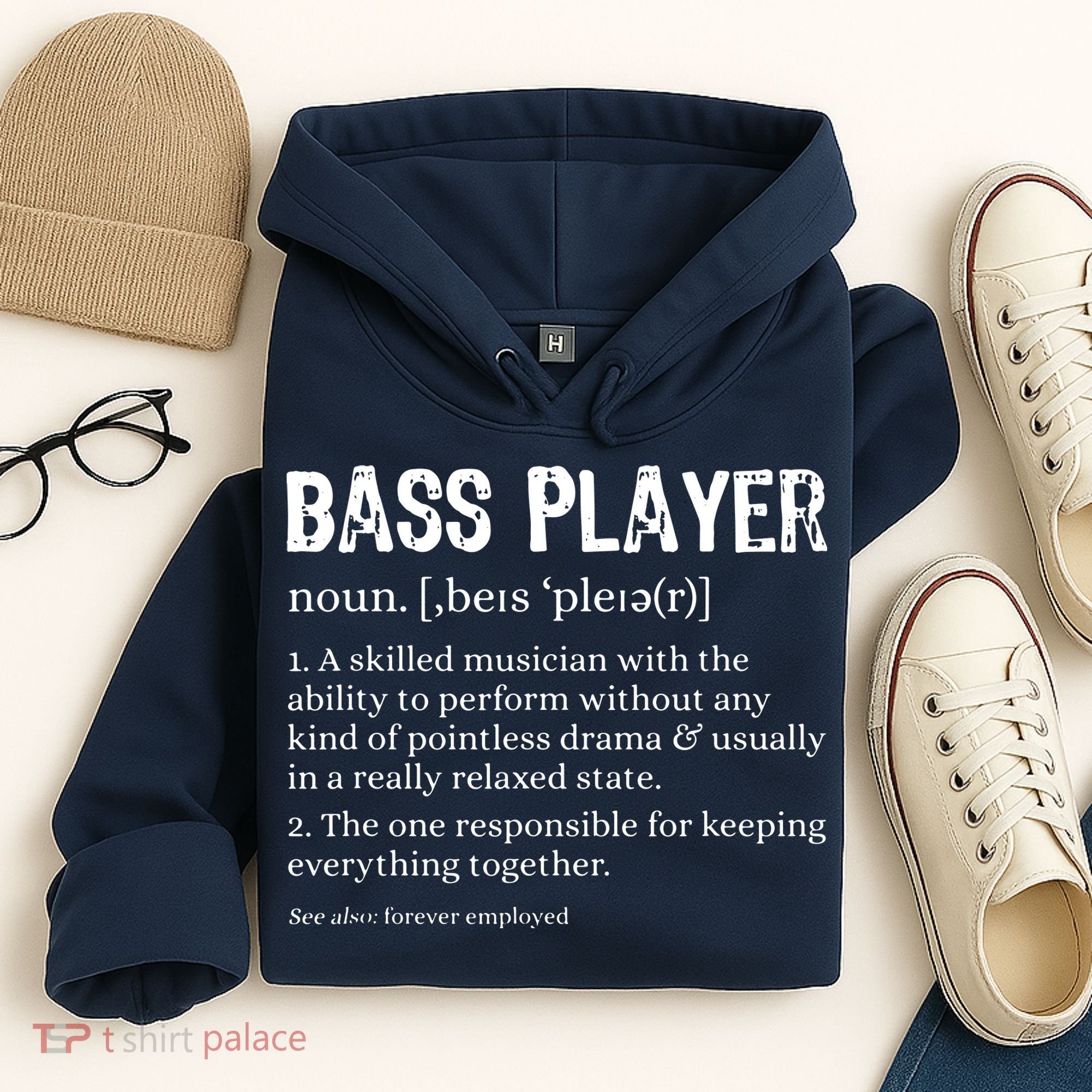 Bass Player Definition Bassist Gift For Musicians Hoodie