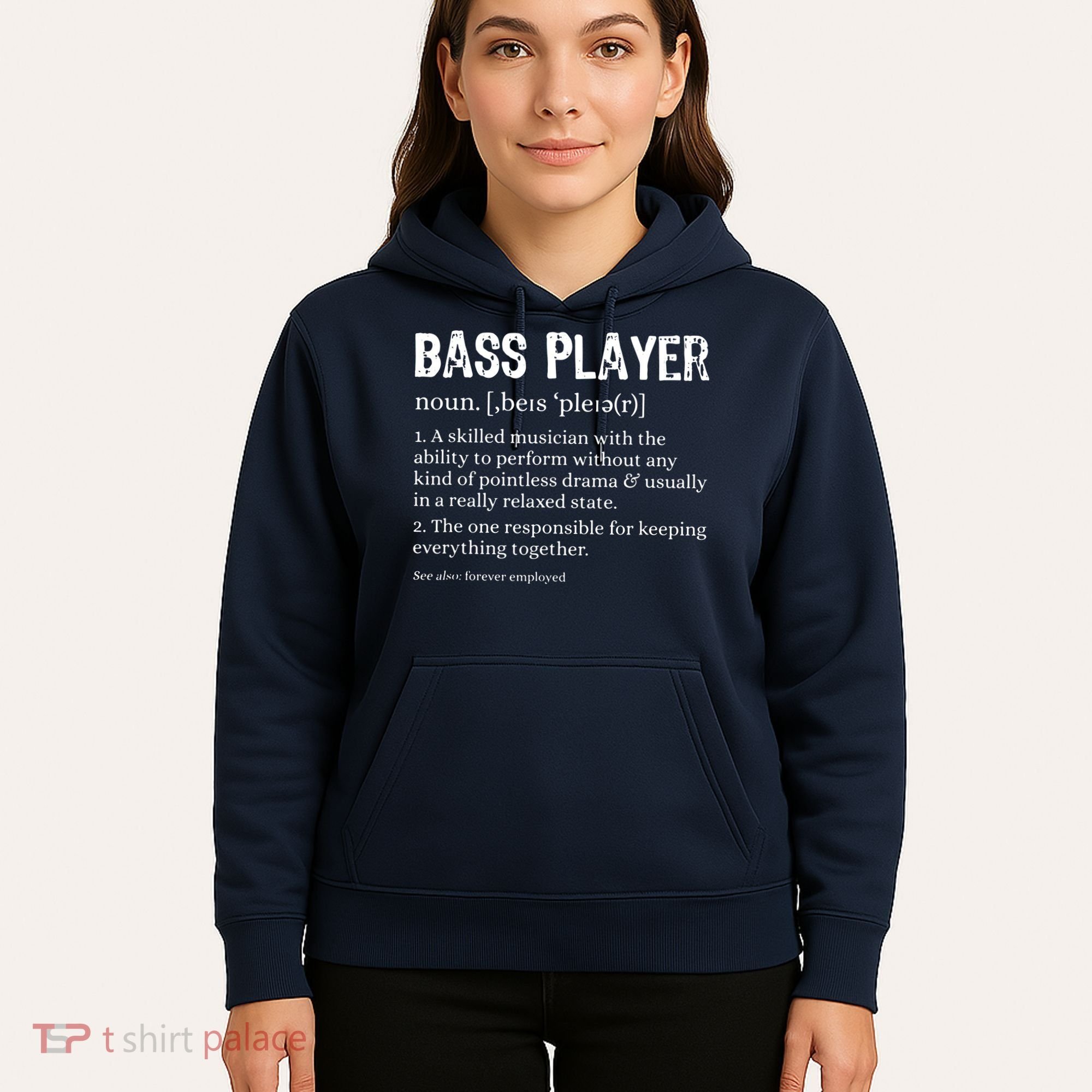 Bass Player Definition Bassist Gift For Musicians Hoodie