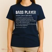 Bass Player Definition Bassist Gift For Musicians T-Shirt thumb 4