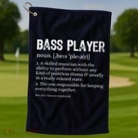 Bass Player Definition Bassist Gift For Musicians Golf Towel thumb 1