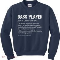 Bass Player Definition Bassist Gift For Musicians Kids Sweatshirt thumb 0