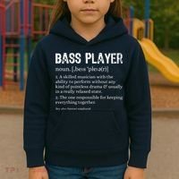 Bass Player Definition Bassist Gift For Musicians Kids Hoodie thumb 3