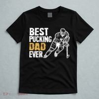 Best Pucking Dad Ever Retro Ice Hockey Coach On Father's Day T-Shirt thumb 5
