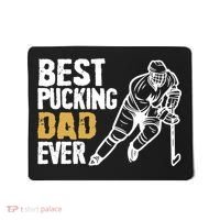 Best Pucking Dad Ever Retro Ice Hockey Coach On Father's Day Mousepad thumb 0