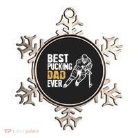 Best Pucking Dad Ever Retro Ice Hockey Coach On Father's Day Ornament thumb 0