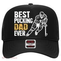Best Pucking Dad Ever Retro Ice Hockey Coach On Father's Day Hat thumb 0