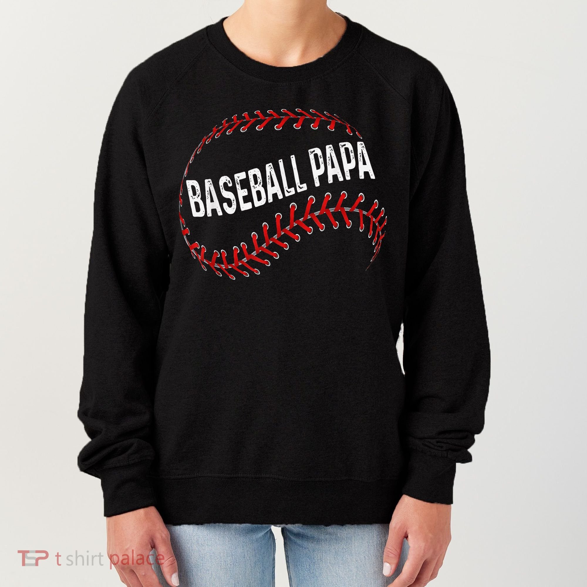 Baseball Papa Dad My Favorite Baseball Player Calls Me Women's Sweatshirt