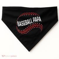 Baseball Papa Dad My Favorite Baseball Player Calls Me USA-Made Doggie Bandana thumb 0