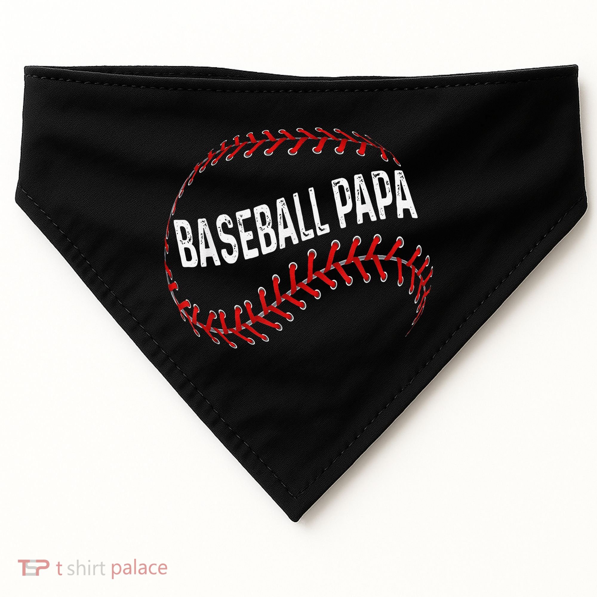 Baseball Papa Dad My Favorite Baseball Player Calls Me USA-Made Doggie Bandana