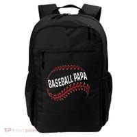 Baseball Papa Dad My Favorite Baseball Player Calls Me Backpack thumb 0