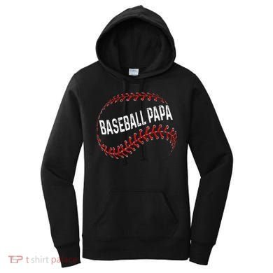 Baseball Papa Dad My Favorite Baseball Player Calls Me Women's Hoodie