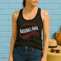 Baseball Papa Dad My Favorite Baseball Player Calls Me Women's Tank Top thumb 2