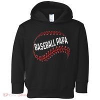 Baseball Papa Dad My Favorite Baseball Player Calls Me Toddler Hoodie thumb 0