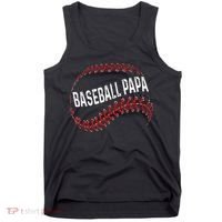 Baseball Papa Dad My Favorite Baseball Player Calls Me Tank Top thumb 0