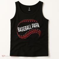 Baseball Papa Dad My Favorite Baseball Player Calls Me Tank Top thumb 2