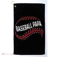 Baseball Papa Dad My Favorite Baseball Player Calls Me Golf Towel thumb 0