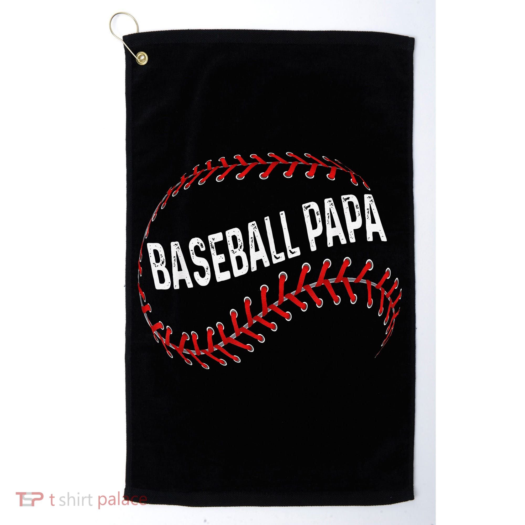 Baseball Papa Dad My Favorite Baseball Player Calls Me Golf Towel