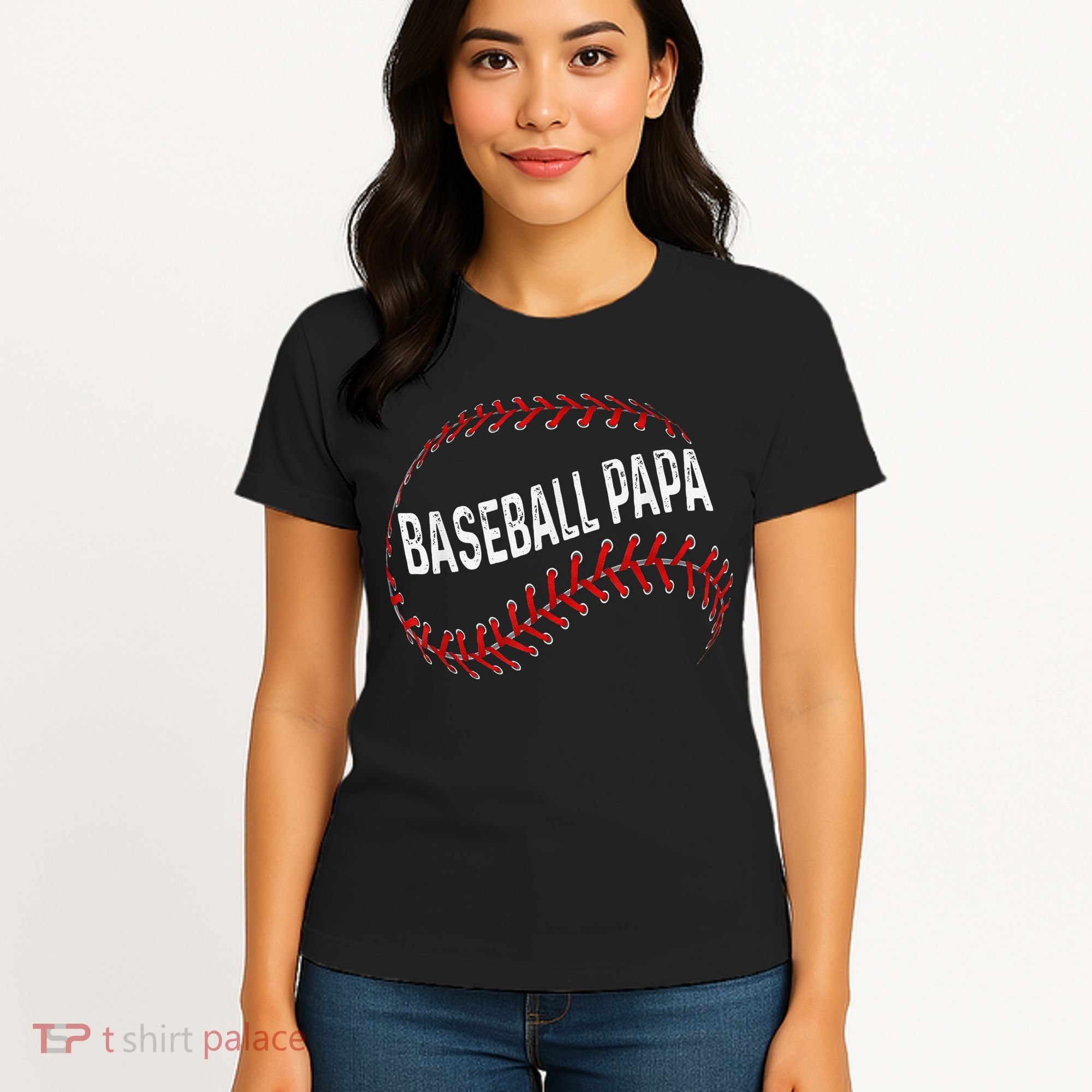 Baseball Papa Dad My Favorite Baseball Player Calls Me Women's T-Shirt