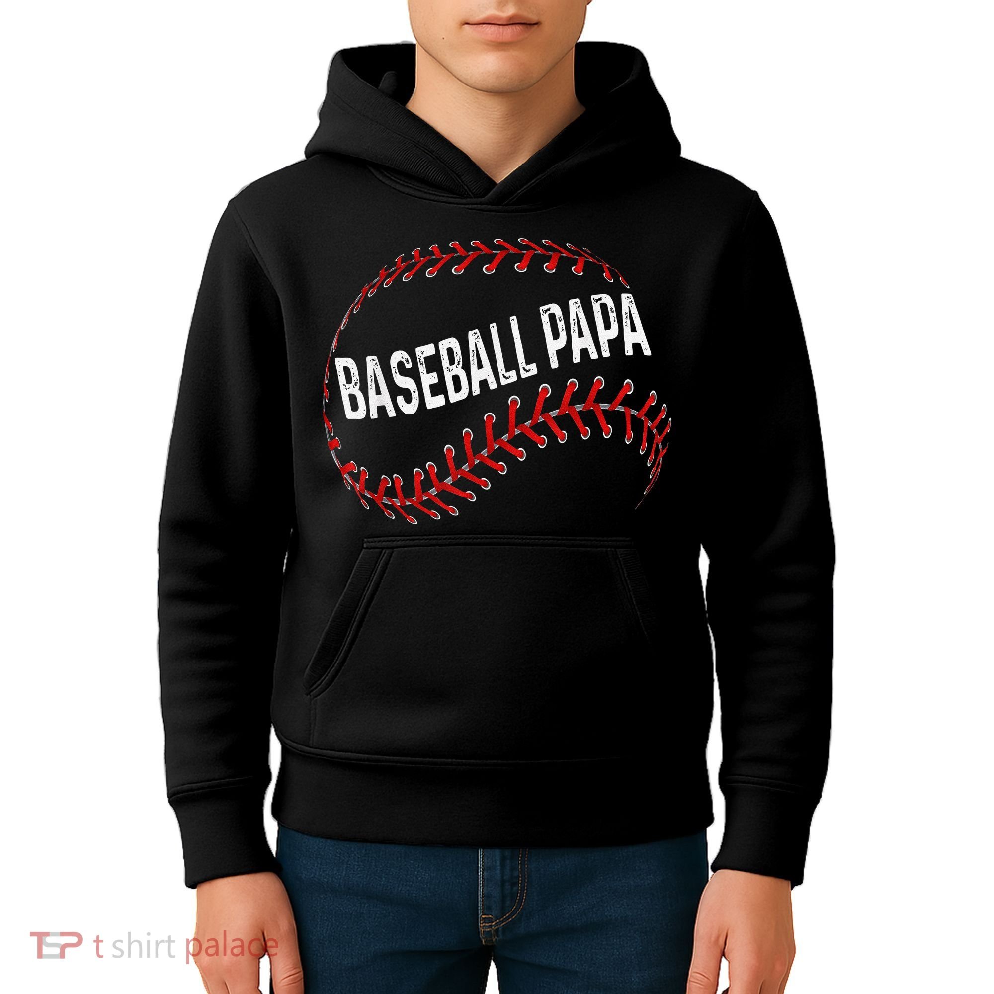 Baseball Papa Dad My Favorite Baseball Player Calls Me Kids Hoodie