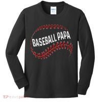 Baseball Papa Dad My Favorite Baseball Player Calls Me Kids Long Sleeve Shirt thumb 0