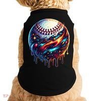 Baseball Planet Drip Baseball Drip Baseball Ice Cream Drip  Doggie Tank thumb 0