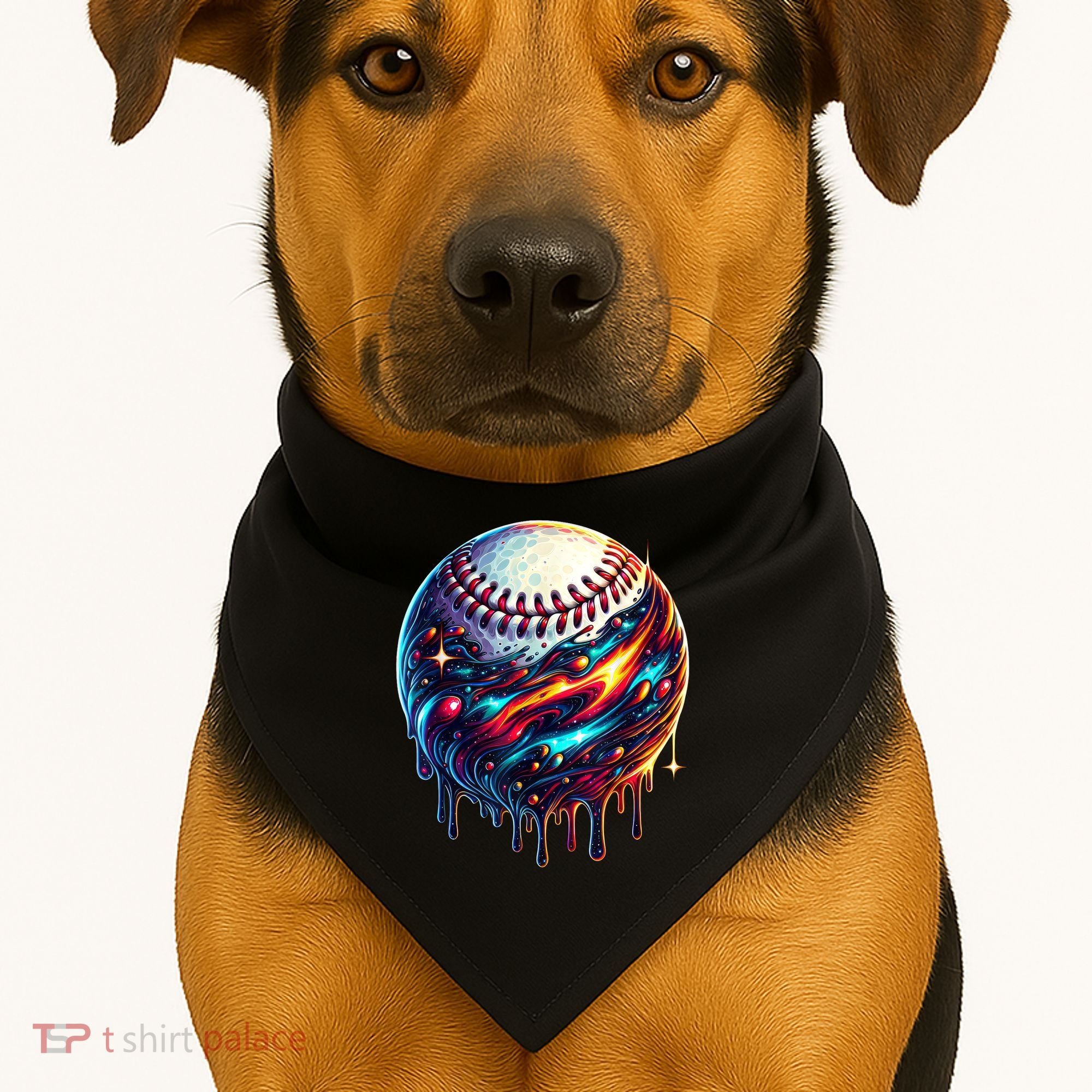 Baseball Planet Drip Baseball Drip Baseball Ice Cream Drip  USA-Made Doggie Bandana