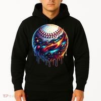 Baseball Planet Drip Baseball Drip Baseball Ice Cream Drip  Hoodie thumb 2
