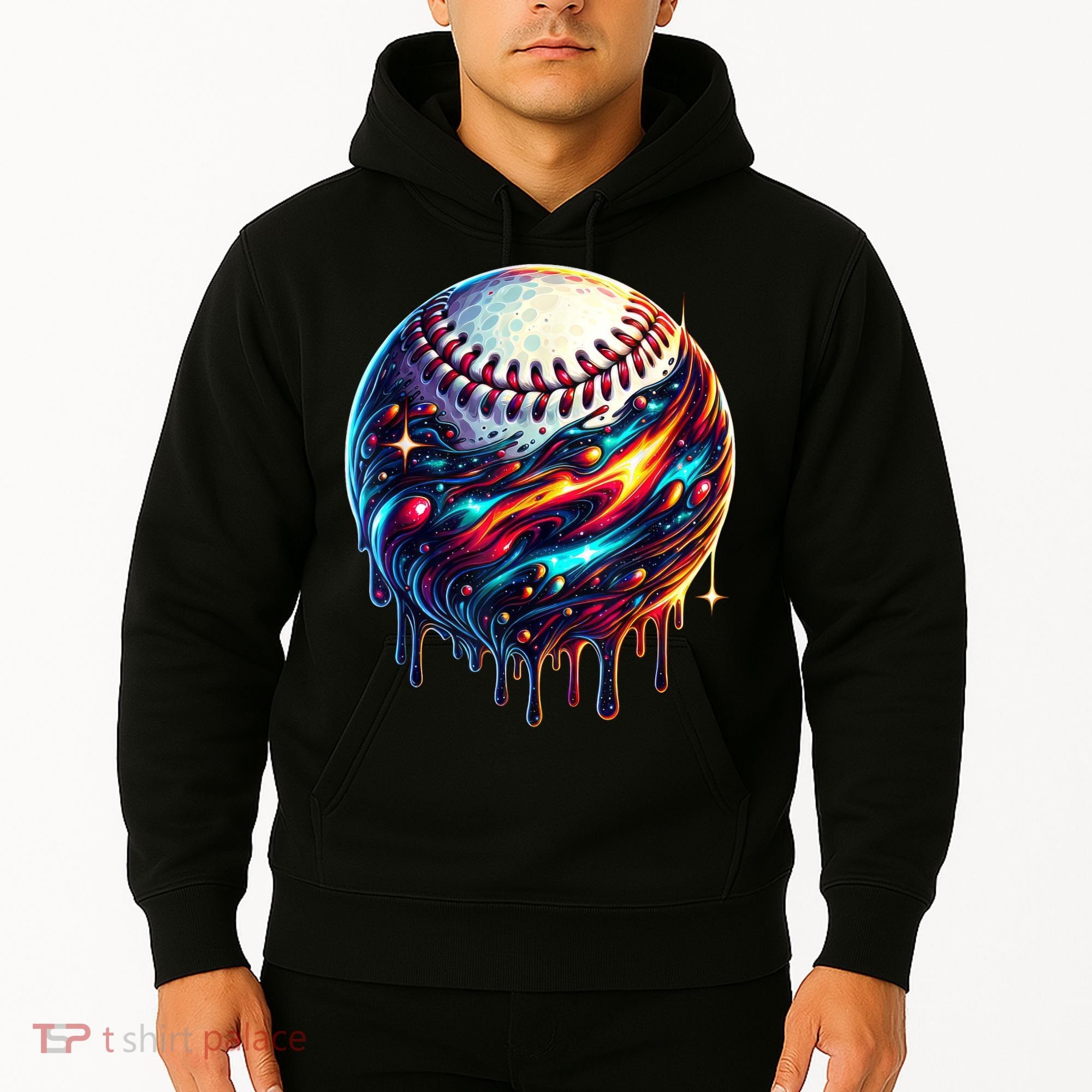 Baseball Planet Drip Baseball Drip Baseball Ice Cream Drip  Hoodie