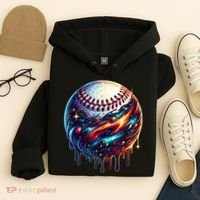 Baseball Planet Drip Baseball Drip Baseball Ice Cream Drip  Hoodie thumb 4