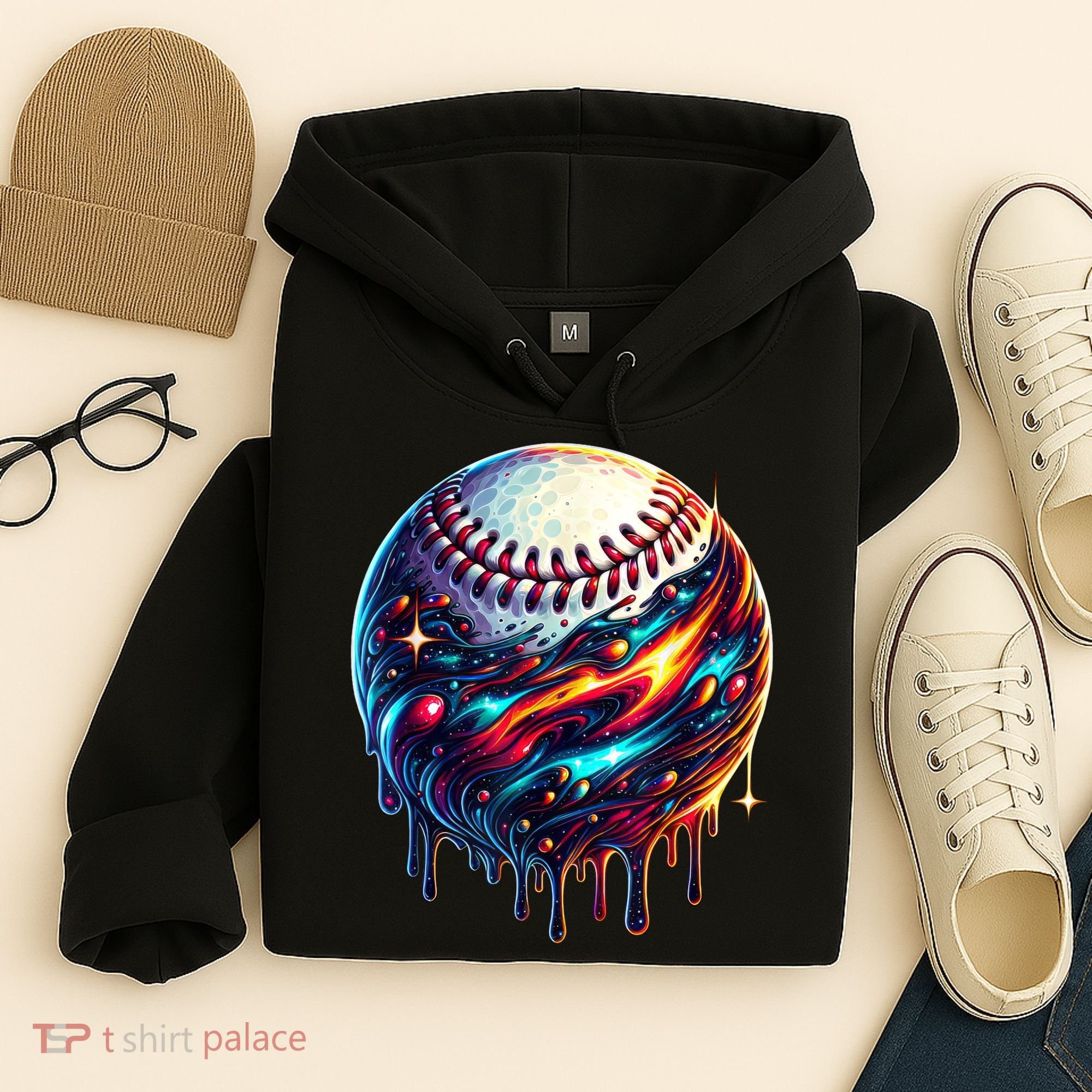Baseball Planet Drip Baseball Drip Baseball Ice Cream Drip  Hoodie