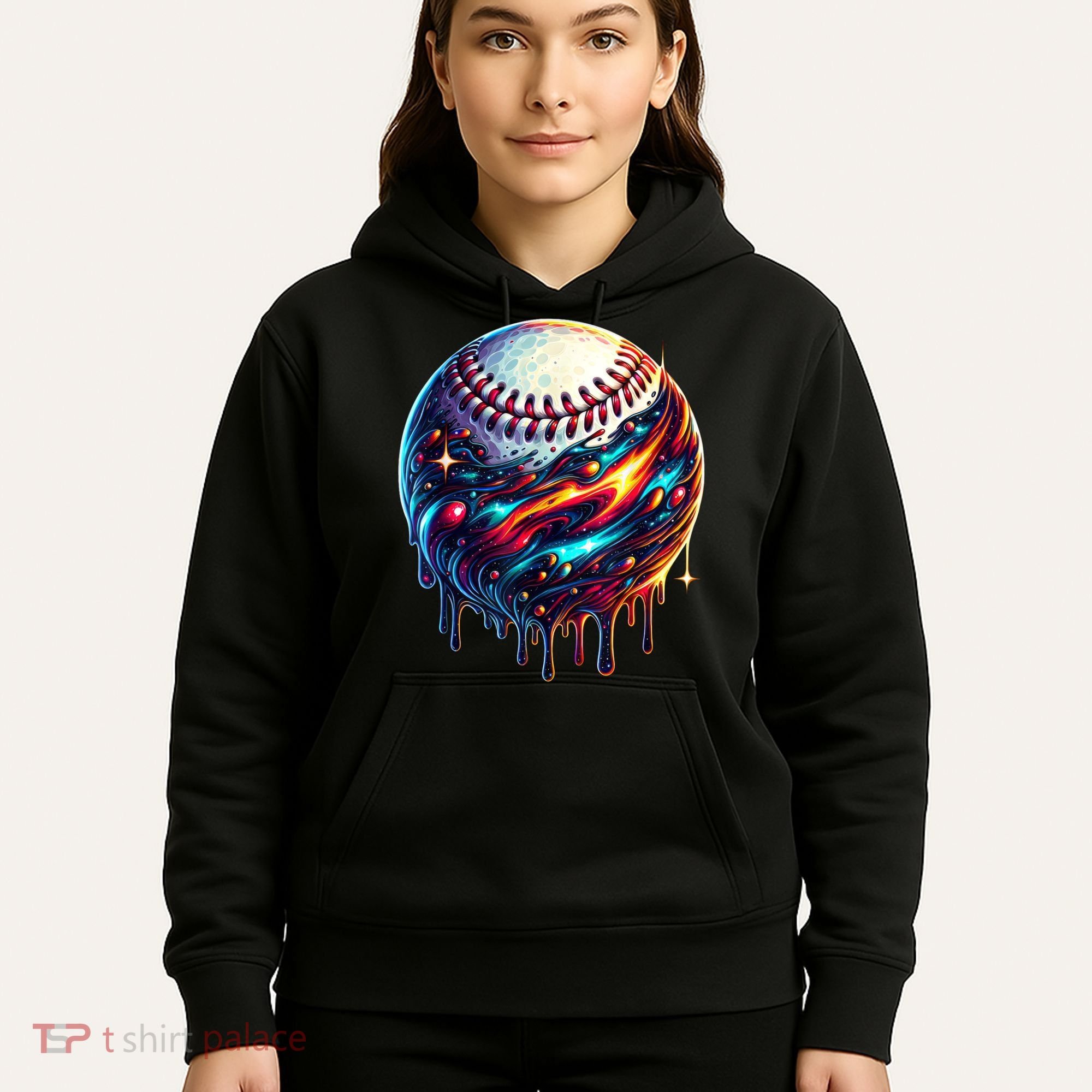 Baseball Planet Drip Baseball Drip Baseball Ice Cream Drip  Hoodie