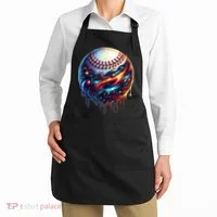 Baseball Planet Drip Baseball Drip Baseball Ice Cream Drip  Apron thumb 2