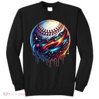 Baseball Planet Drip Baseball Drip Baseball Ice Cream Drip  Sweatshirt thumb 0