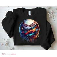 Baseball Planet Drip Baseball Drip Baseball Ice Cream Drip  Sweatshirt thumb 2