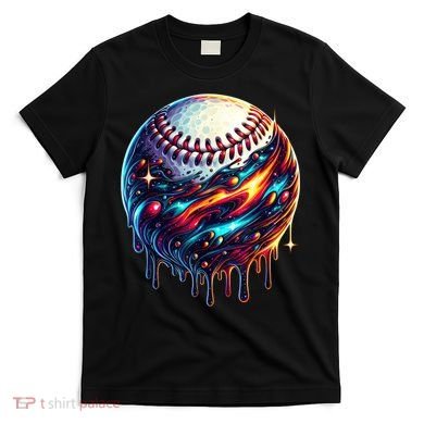 Baseball Planet Drip Baseball Drip Baseball Ice Cream Drip  T-Shirt