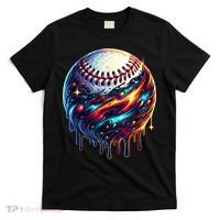 Baseball Planet Drip Baseball Drip Baseball Ice Cream Drip  T-Shirt thumb 0