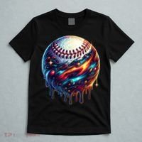 Baseball Planet Drip Baseball Drip Baseball Ice Cream Drip  T-Shirt thumb 5