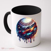 Baseball Planet Drip Baseball Drip Baseball Ice Cream Drip  Coffee Mug thumb 0