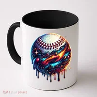Baseball Planet Drip Baseball Drip Baseball Ice Cream Drip  Coffee Mug thumb 0