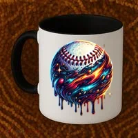 Baseball Planet Drip Baseball Drip Baseball Ice Cream Drip  Coffee Mug thumb 2
