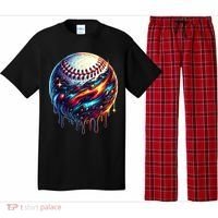 Baseball Planet Drip Baseball Drip Baseball Ice Cream Drip  Pajama Set thumb 0