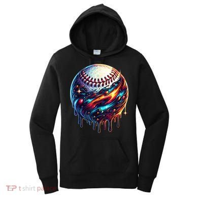 Baseball Planet Drip Baseball Drip Baseball Ice Cream Drip  Women's Hoodie