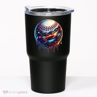 Baseball Planet Drip Baseball Drip Baseball Ice Cream Drip  Tumbler thumb 0