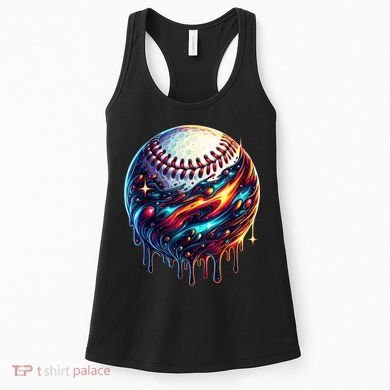 Baseball Planet Drip Baseball Drip Baseball Ice Cream Drip  Women's Tank Top